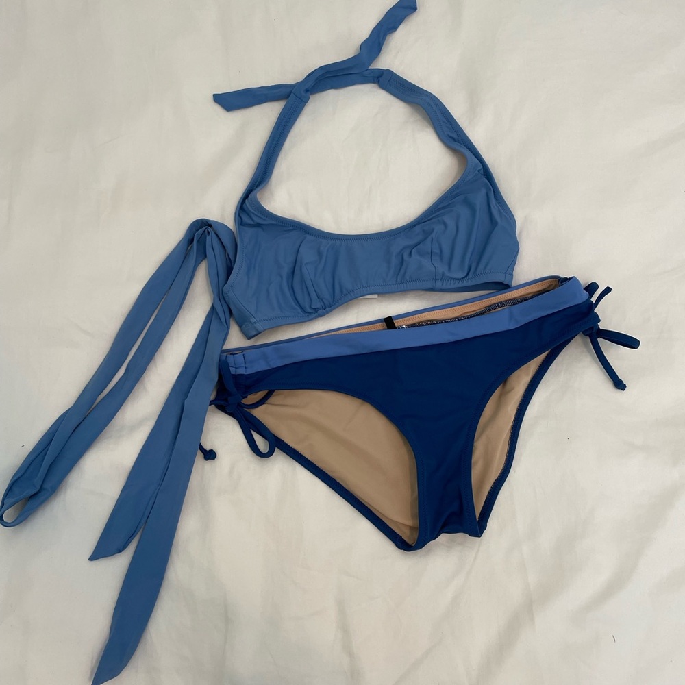 J.Crew Blue Bikini Set | XS Top & Small Bottoms